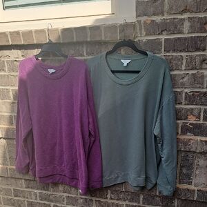 TWO Orvis Classic Sweatshirt Green Purple Size XXL